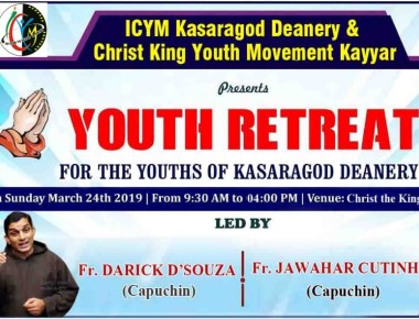 ICYM Kasargod Deanery in collaboration with ICYM Kayyar Unit to hold Youth Retreat