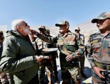 PM dedicates Diwali to the armed forces