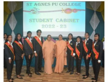 The Student Cabinet of St Agnes PU College for the academic year 2022-23