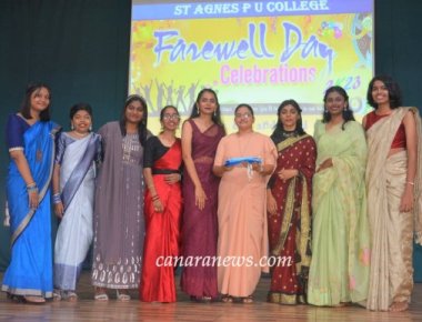  St Agnes PU College organised a farewell programme for the II PUC students