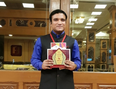 Fr Vineeth George CMF bags the IJRULA International Award 2018 for his research in Organizational Behaviour