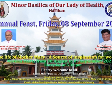 Annual feast of Our Lady of Health Basilica, Harihar, on September 08th 2023