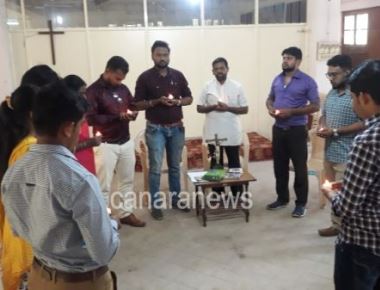 ICYM Central Council Mangalore Diocese pays tribute to martyrs of Pulwama Attack