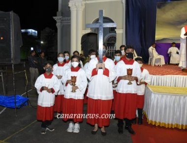 Good Friday Liturgy Celebration at Lady of Miracles Church Milagres, Mangalore