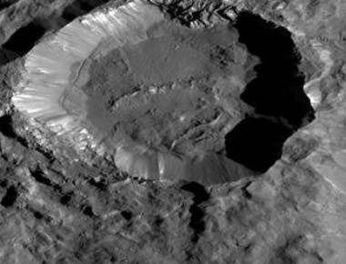 NASA probe reveals in finer detail crater on dwarf planet Ceres