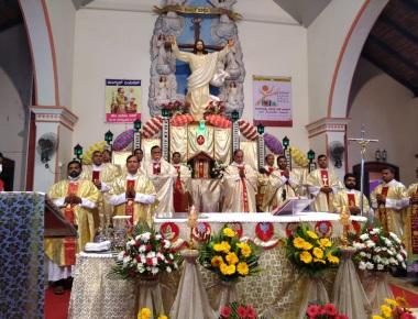 Parish feast celebrated at Holy Rosary Church Alangar on October 27th Wednesday 2021