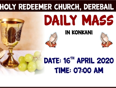  Daily Mass in Konkani from Most Holy Redeemer Church, Derebail