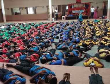 'International Yoga Day' Celebrated at Anandathirtha Vidyalaya