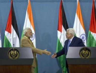 Abbas seeks India's role in peace process as PM Modi visits Palestine