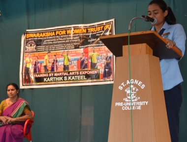 Session on self-defence techniques for women held at St Agnes PU College