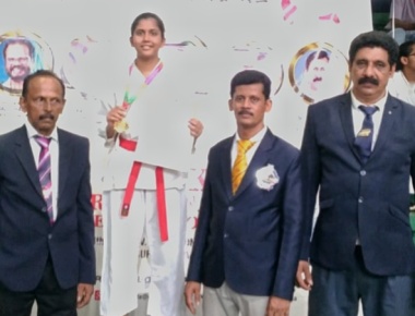  Bhagyashree of St Lawrence English Medium School wins international karate Championship