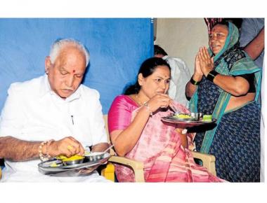 BJP goes overboard to defend BSY over eating hotel food at Dalits' homes