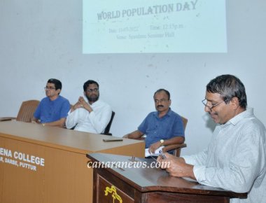 The population is a boon and also a bane if it crosses a limit: Prof. Vasudeva N 