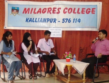 Dr Subramanya has interactive session with Milagres College Kallianpur Vidyarthi Darbar team