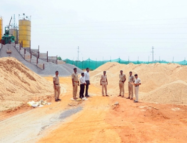 Illegally stocked sand worth Rs 33 lakh seized