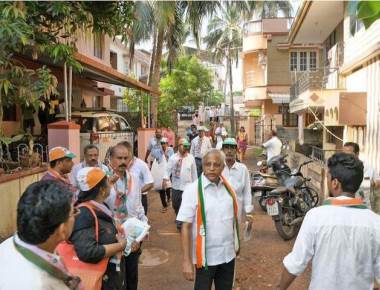 MLA Lobo engages voters duringhis door-to-door campaign