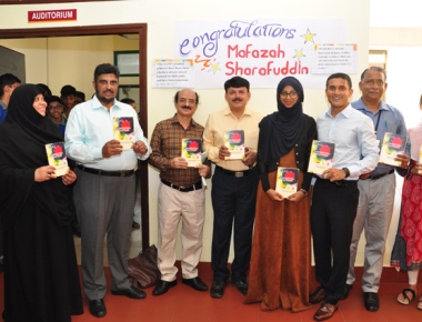 Young writer Mafazah's debut book 'Labyrinths of Emotions' released at The Yenepoya School