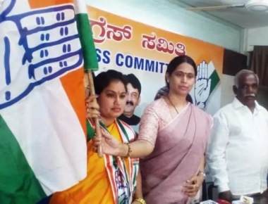 Wife of slain BJP leader joins Cong