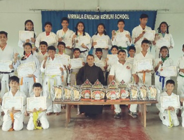 Nirmala English Medium School Brahmavar advances to national level 'Empty Hands'