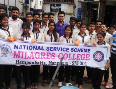 Plastic free environment camp held by Milagres College's NSS unit
