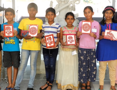 Safron art training held at Shakthi Residential School and PU College