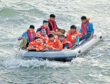 23 stranded workers rescued from listing barge near Ullal