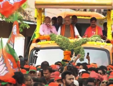 BJP President Amit Shah campaigns for BJP candidates in Mangaluru