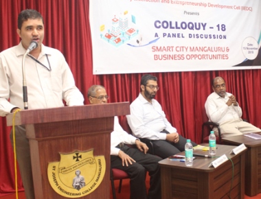 Panel Discussion on 'Smart City Mangaluru and Business Opportunities' held at SJEC