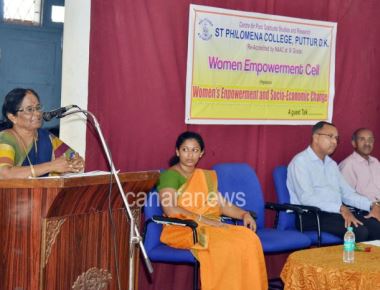 Guest Talk on ‘Women Empowerment and Socio-economic change’ held at SPC Puttur