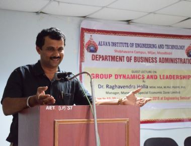 Guest Lecture on Group Dynamics and Leadership at Alva’s MBA Department