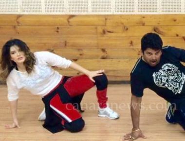 Sunny Leone Spotted doing dancer rehearsal with Vishnu Deva
