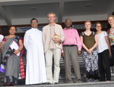 Faculty, students from Swiss nursing college visit Milagres Degree College