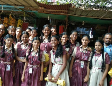 Trinity Central School promotes cotton bags at Udupi market