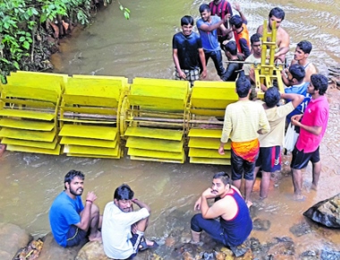 Puttur students test turbine to produce electricity