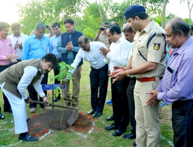 Forest & Environment minister R Shankar visits Adani UPCL plant