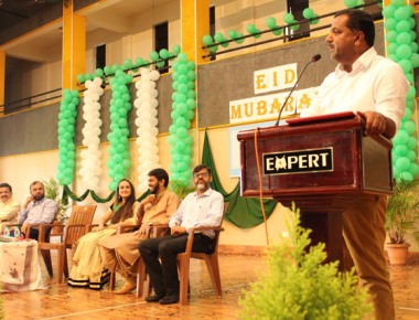 Minister U T Khader celebrates Eid with students at Expert PU College, Valachil
