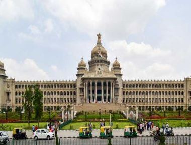 Tight security around Vidhana Soudha